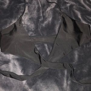 black bathing suit top